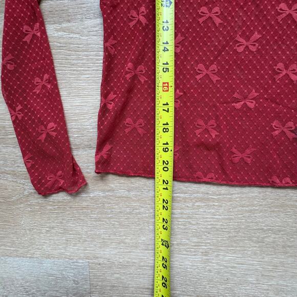 Maeve (Anthropologie) Bow Lace Turtleneck Top - Size XXS - Picture 7 of 8